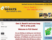 Tablet Screenshot of plrgiantsmembers.com